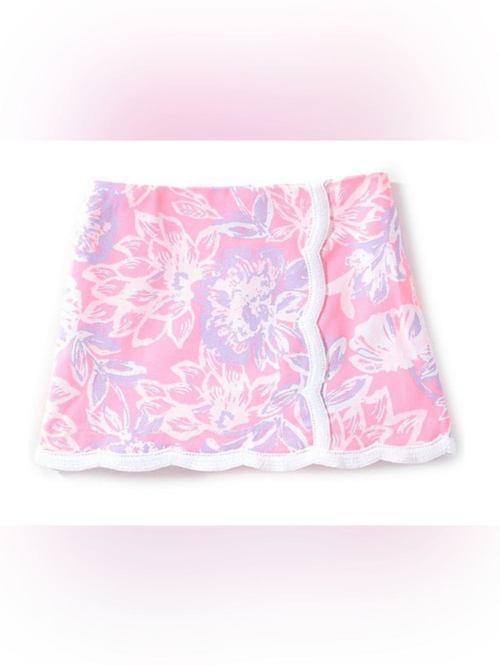 LILLY PULITZER Girls Michelina Skort in Rousseau Pink Zen Garden - S (4-5)
